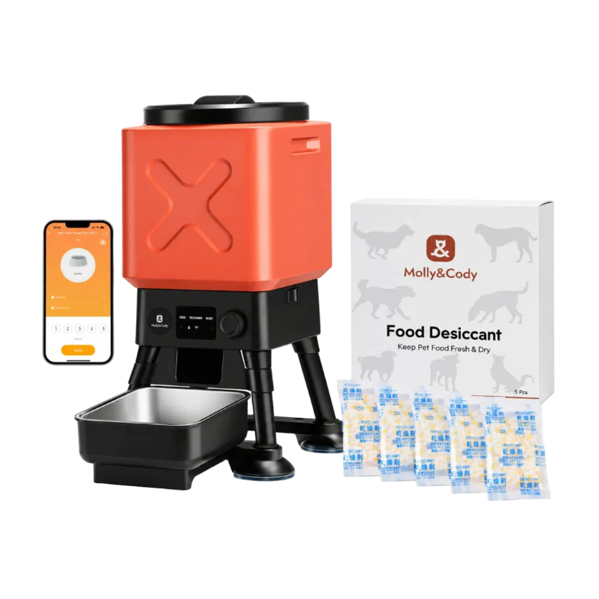 Molly&Cody Titan 14L WiFi Automatic Dog Feeder + 5-Pack Desiccants
