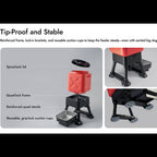 Reinforced frame, lock-in brackets, and reusable suction cups to keep the feeder steady - even with excited big dogs